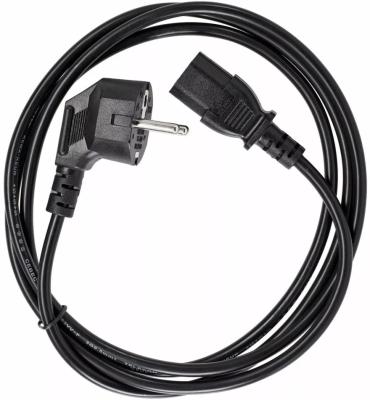 Кабель/ Кабель компьютер - розетка 220V EU (угловой)<VDE> 3GX0,5mm2, 1,8m, медь, Telecom <TY021-CU0.5-1.8M>
