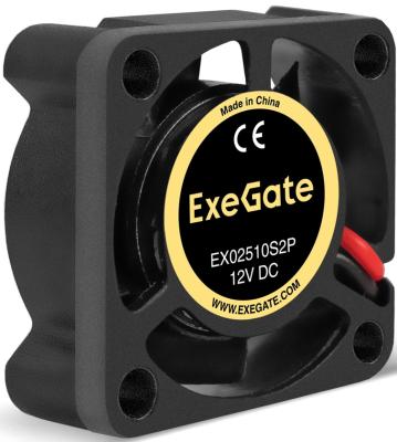 Вентилятор для корпуса ExeGate 12В DC EX02510S2P (25x25x10 мм, Sleeve bearing (подшипник скольжения), 2pin, 10000RPM, 22dBA)