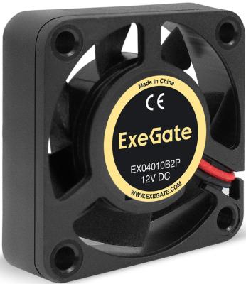 Вентилятор 12В DC ExeGate EX04010B2P (40x40x10 мм, 2-Ball (двойной шарикоподшипник), 2pin, 5500RPM, 26dBA)