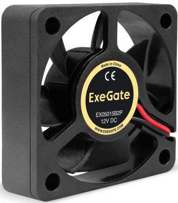 Вентилятор для корпуса ExeGate 12В DC EX05015S2P (50x50x15 мм, Sleeve bearing (подшипник скольжения), 2pin, 5500RPM, 30dBA)