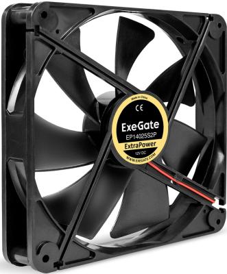Вентилятор для корпуса Exegate 12В DC ExtraPower EP14025S2P (140x140x25 мм, Sleeve bearing (подшипник скольжения), 2pin, 1600RPM, 31dBA)