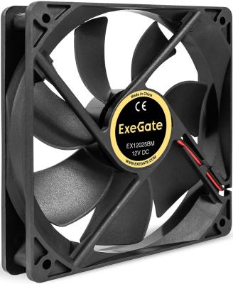 Вентилятор для корпуса Exegate 12В DC EX12025BM (120x120x25 мм, 2-Ball (двойной шарикоподшипник), Molex, 1550RPM, 25dBA)