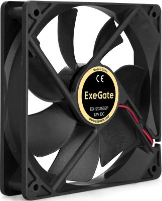 Вентилятор для корпуса Exegate 12В DC EX12025S2P (120x120x25 мм, Sleeve bearing (подшипник скольжения), 2pin (разъем 2.54), 1500RPM, 24dBA)