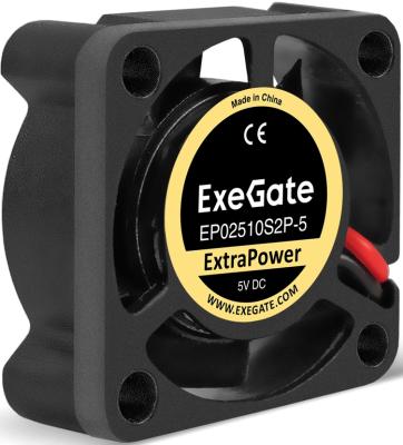 Вентилятор для корпуса ExeGate 5В DC ExtraPower EP02510S2P-5 (25x25x10 мм, Sleeve bearing (подшипник скольжения), 2pin, 12000RPM, 26dBA)