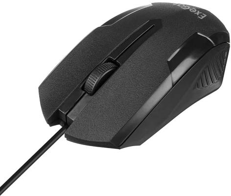 Мышь ExeGate SH-9025 (USB, оптическая, 1000dpi, 3D, 3 кнопки и колесо прокрутки, длина кабеля 1,35м, черная, RTL)