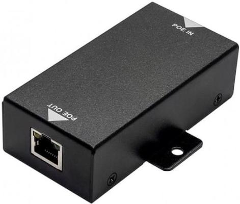PoE удлинитель 10/100/1000M Gigabit Ethernet до 500м. Увеличение расстояния передачи данных + питание на 100м. При каскадном подключении - 2 до 300м (до 12W), 3 до 400м (до 6W), 4 до 500м (До 4W). Соответствует стандартам PoE IEEE 802.3af/at. Автоматическое определение PoE устройств. Порты: вх.- GE (10/100/1000 Base-T), вых.- GE (10/100/1000 Base-T). Не требует дополнительного питания. Размеры (ШхВхГ): 94 x 48 x 28 мм. Металлический корпус. Рабочая температура: -40...+75 гр. С.
