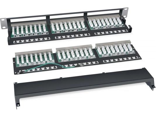 Cabeus PLHD-48-Cat.5e-SH-Dual IDC-1U Патч-панель высокой плотности 19" Высота (1U), 48 портов RJ-45, категория 5e, полностью экранированная, Dual IDC