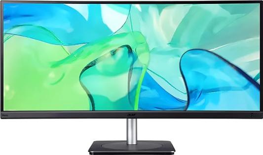 Монитор/ ACER CB343CURbemiiphuzx 34'', ZeroFrame, Curved 3800R Black, 21:9, IPS, 3440x1440, 4ms, 300cd, 60Hz, 2xHDMI(2.0) + 1xDP(1.2) + 1xType-C(90W) + Audio out + USB3.2x2(Gen2)+USB 3.2x1(Gen1)+USB-B (2up 3down), Speakers 7Wx2, sync FreeSync, HDR 10, H.Adj. 165