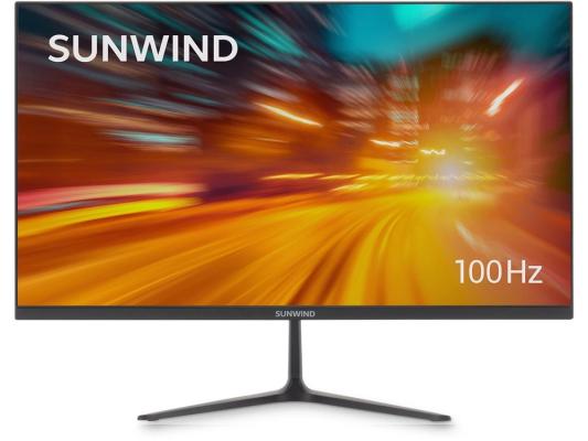Монитор 21.5" SunWind SM-22FV222 черный, VA, 1920x1080, 75Hz, 5ms, 250 cd/m?, 178°/178°, 3000:1, Curved, HDMI, VGA