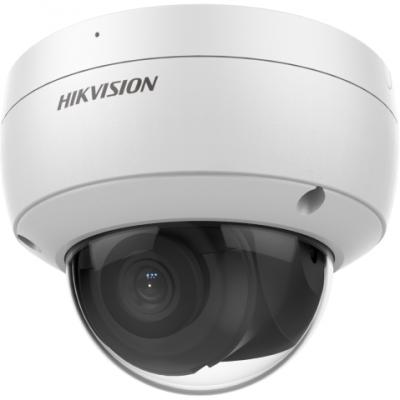 2Мп уличная купольная IP-камера/ 2Мп уличная купольная IP-камера, EXIR ИК 30м, технология AcuSense, 1/2.8 CMOS, объектив 2.8мм, угол 107, мех ИК-фильтр, 0.005лк@F1.6, H.265/H.265+/H.264/H.264+/MJPEG, 3 потока, 1920х1080@25к/с, WDR 120дБ 3D DNR BLC ROI, слот microSD до 256Гб, встроенный микрофон, 1 RJ45, DC12В/PoE, 6.5Вт, -40...+60C, IP67, IK10