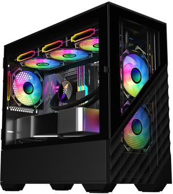 1STPLAYER DK D7 Black / mATX / 3x120mm LED fans / D7-BK-3F1