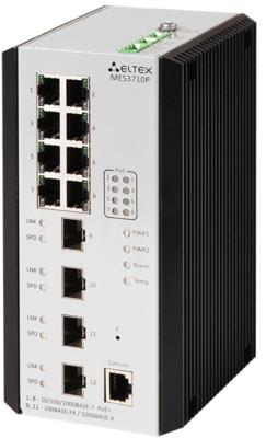 Промышленный коммутатор DIN Rail Industrial L2 Managed POE+ Switch, 8x 10/100Base-T(POE+30W) + 2x 100/1000M SFP