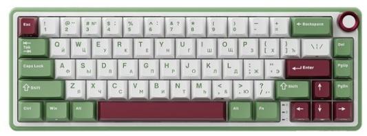 Компактная (65%) механическая клавиатура Royal Kludge R65 - проводная , 66 клавиш, Gasket Mount, Green Sand, переключатели RK Brown