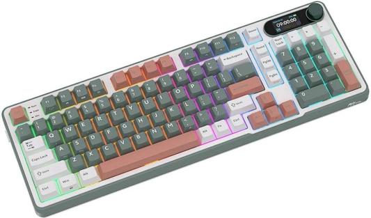 Клавиатура беспроводная механическая Royal Kludge RK-S98 полноразмерная зеленая переключатели RK Brown
