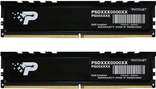 Оперативная память для компьютера 16Gb (2x8Gb) PC5-38400 4800MHz DDR5 DIMM CL40 Patriot Signature Premium PSP516G4800KH1