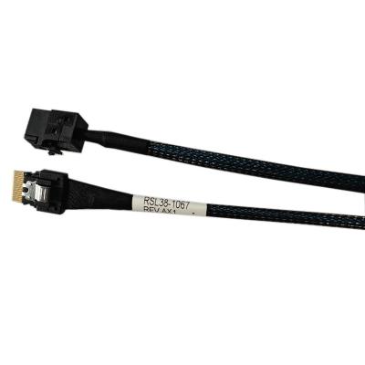 Кабель Amphenol  RSL38-1067  Slimline SASx4 (SFF8654) -to- HD MiniSAS x4 (SFF8643) 100cm