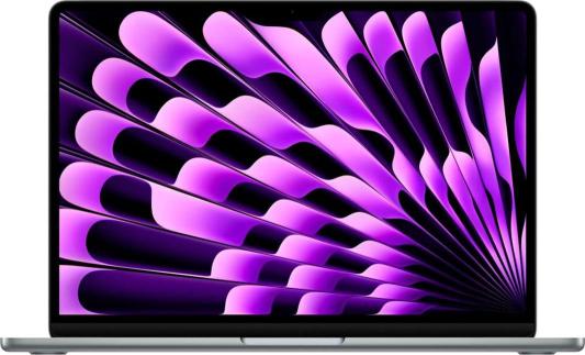 Ноутбук Apple MacBook Air 13 13.6" 2560x1664 Apple -M3 SSD 256 Gb 8Gb WiFi (802.11 b/g/n/ac/ax) Bluetooth 5.3 Apple M3 8-core серый macOS MRXN3LL/A