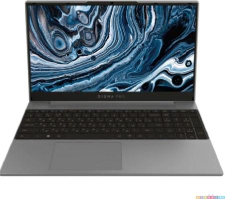 Ноутбук Digma Pro Breve S 15.6" 1920x1080 Intel Core i3-1005G1 SSD 512 Gb 8Gb Bluetooth 5.1 Intel UHD Graphics серый Windows 11 Professional DN15P3-8DXW02