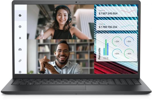 Ноутбук DELL Vostro 3520 15.6" 1920x1080 Intel Core i7-1255U SSD 512 Gb 16Gb Bluetooth 5.0 Intel Iris Xe Graphics черный DOS 3520-7650