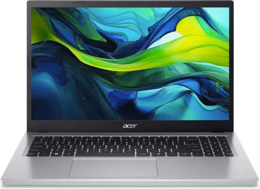 Ноутбук/ ACER Aspire AG15-31P-339C 15.6"(1920x1080 (матовый) IPS)/Intel Core i3 N305(1Ghz)/8192Mb/256PCISSDGb/noDVD/Int:UMA/Cam/BT/WiFi/50WHr/war 1y/1.8kg/Silver/Win11Home