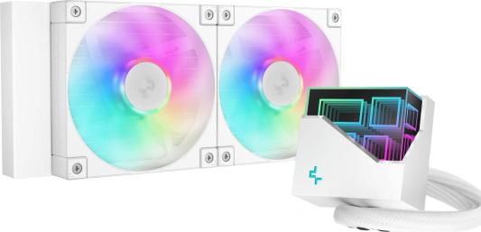 Система охлаждения жидкостная Deepcool LT240 ARGB Soc-AM5/AM4/1151/1200/1700 белый 4-pin 38.71dB Al 1504gr Ret (R-LT240-WHAMNC-G-1)