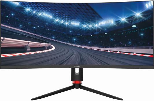 Монитор 34" Digma Overdrive 34A711Q, VA, UltraWide (3440x1440), 165 Гц, 4 мс, 300 кд/м?, G-Sync, FreeSync, HDMI, DisplayPort, UW, регулировка, черный