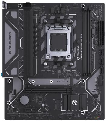 Материнская плата MAXSUN MS-Challenger B650M, AM5, B650, 2*DDR5, 3*SATA3, M.2, 4*USB 3.2, 2*USB 2.0, 1*PCIEx16, 1*PCIEx1, DP+HDMI, mATX