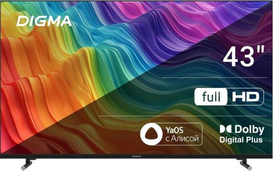 Телевизор LED Digma 43" DM-LED43SBB33 Яндекс.ТВ черный FULL HD 60Hz DVB-T DVB-T2 DVB-C DVB-S DVB-S2 USB WiFi Smart TV
