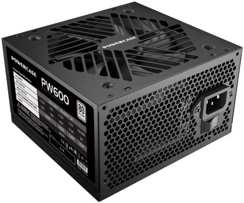 Блок питания ATX 600 Вт Powercase PW600 (80 Plus, ATX 2.31, APFC, DC-DC, 120mm Fan) / PS-600W-DC