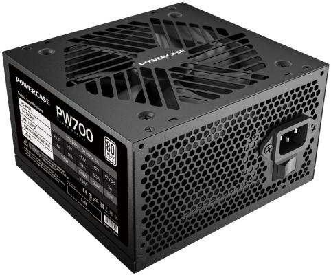Блок питания ATX 700 Вт Powercase PW700 (80 Plus, ATX 2.31, APFC, DC-DC, 120mm Fan) / PS-700W-DC