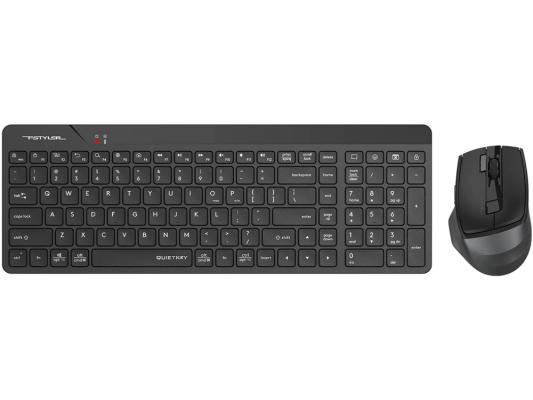 Комплект беспроводной клавиатура + мышь A4Tech Fstyler FG2400 Air2 BLACK, USB-радиоканал, низкопрофильная, черный