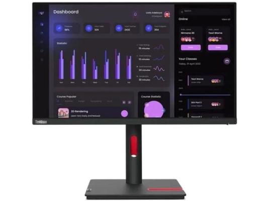 Монитор 23.8" Lenovo ThinkVision T24i-30 черный (IPS, 1920x1080, 250 cd/m?, 4 ms, 60 Гц, 178°/178°, HDMI, DisplayPort, VGA, USB, регулировка высоты, Pivot) 63CFMATXUK