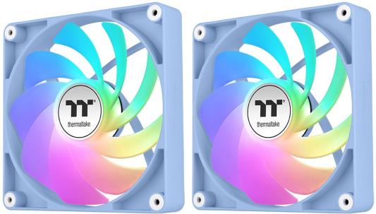 Вентилятор для корпуса Thermaltake CT120 Sync Hydrangea Reverse ARGB 120х120x25 голубой 4-pin 31.2дБ (упак.:2шт) (CL-F200-PL12BU-A) Ret