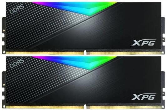 Оперативная память для компьютера 32Gb (2x16Gb) PC5-54400 6800MHz DDR5 DIMM CL34 ADATA XPG Lancer RGB AX5U6800C3416G-DCLARBK