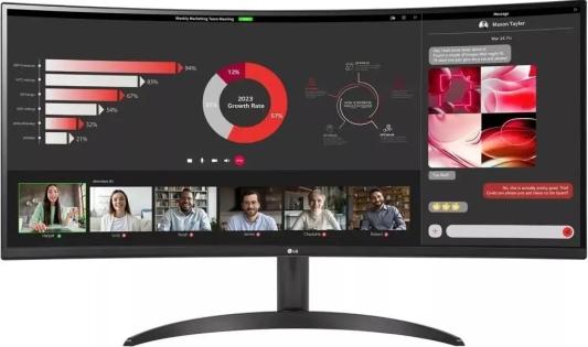 Монитор 34" LG UltraWide 34WR50QK-B черный VA 3440x1440 300 cd/m^2 5 ms HDMI DisplayPort 34WR50QK-B.ARUZ
