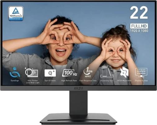 Монитор 21.45" MSI Pro MP223 E2 черный VA 1920x1080 250 cd/m^2 4 ms HDMI DisplayPort Аудио 9S6-3PB9CH-026