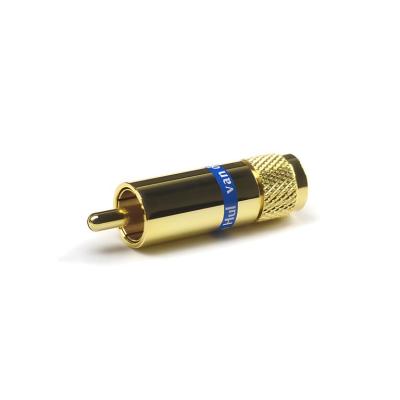 Коннектор RCA Van den Hul F01AE Blue, золотой, синяя маркировка