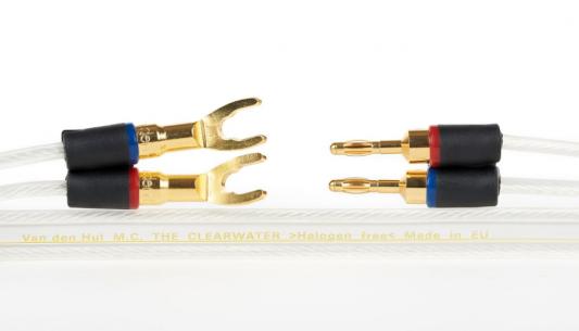 Кабель акустический Van den Hul The Clearwater в нарезку, плоский двухжильный, прозрачный