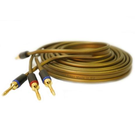 Кабель акустический Van den Hul C09BB030, The Goldwater 2x3 м, разъемы Banana, золотистый