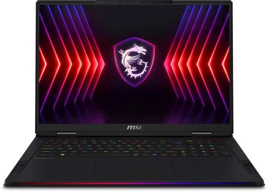 Ноутбук MSI Raider A18 HX A7VIG-026RU 18" 2560x1600 AMD Ryzen 9-7945HX3D SSD 2048 Gb 32Gb WiFi (802.11 b/g/n/ac/ax/be) Bluetooth 5.4 nVidia GeForce RTX 4090 16384 Мб черный Windows 11 Home 9S7-182K32-026
