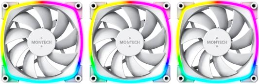 Вентилятор для корпуса Montech AX120 ARGB 120х120x25 белый 4-pin 27дБ (упак.:3шт) (AX120 PWM WHITE 3 IN 1) Ret