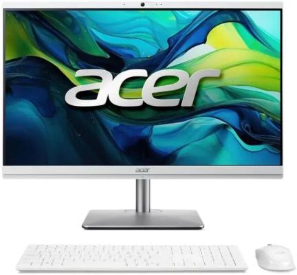 Моноблок Acer Aspire C24-195ES 23.8" Full HD Core Ultra 5 125U (1.3) 8Gb SSD512Gb Graphics CR Eshell GbitEth WiFi BT 65W клавиатура мышь Cam серебристый 1920x1080