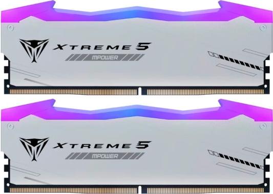 Оперативная память для компьютера 32Gb (2x16Gb) PC5-64000 8000MHz DDR5 DIMM ECC CL38 Patriot Viper Xtreme 5 RGB Mpower PVXR532G80C38KM