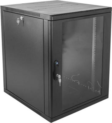 ЦМО Шкаф телекоммуникационный настенный сварной 12U (600  500) съёмные стенки, дверь стекло, чёрный