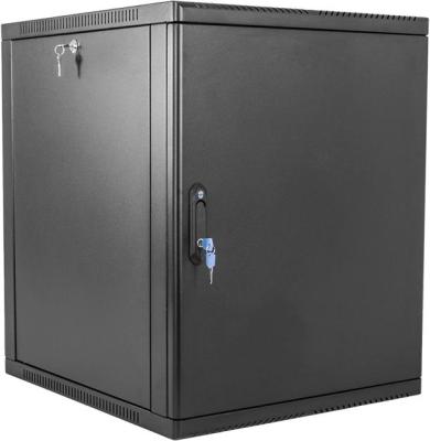 ЦМО Шкаф телекоммуникационный настенный сварной 12U (600  650) съёмные стенки, дверь металл, чёрный