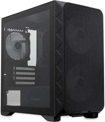 Корпус mATX HSPD M321, Mesh Mini-tower, Black, slide TG, 0.45 SPCC, 2x140mm ARGB+1x120mm ARGB mATX, mITX 160/340/184mm 2x2.5", 2x3.5", 4xPCI 2xUSB-A 3.0, 1xUSB-A 1.0 390x200x385mm