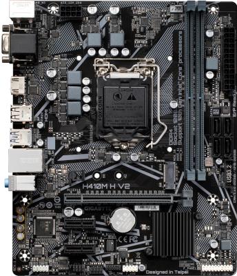 Материнская плата GigaByte H410M H V2 2.1 Socket 1200 H470 2xDDR4 1xPCI-E 16x 2xPCI-E 1x 4xSATA III mATX Retail