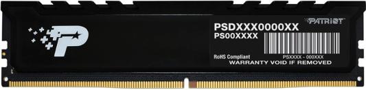 Оперативная память для компьютера 16Gb (1x16Gb) PC5-44800 5600MHz DDR5 DIMM ECC CL46 Patriot Signature Premium PSP516G56002H1