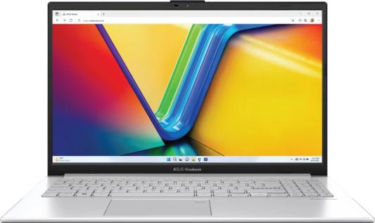 Ноутбук ASUS Vivobook Go 15 E1504GA-BQ527 15.6" 1920x1080 Intel-N100 SSD 256 Gb 8Gb Bluetooth 5.1 Intel UHD Graphics серебристый DOS 90NB0ZT1-M00XM0