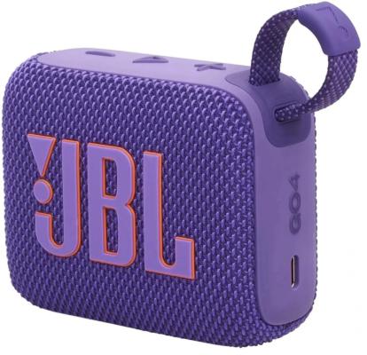 Портативная колонка JBL GO 4, фиолетовый, 5 Вт, Bluetooth 5.3, 750мАч, время работы 7 ч, влагозащита IP67